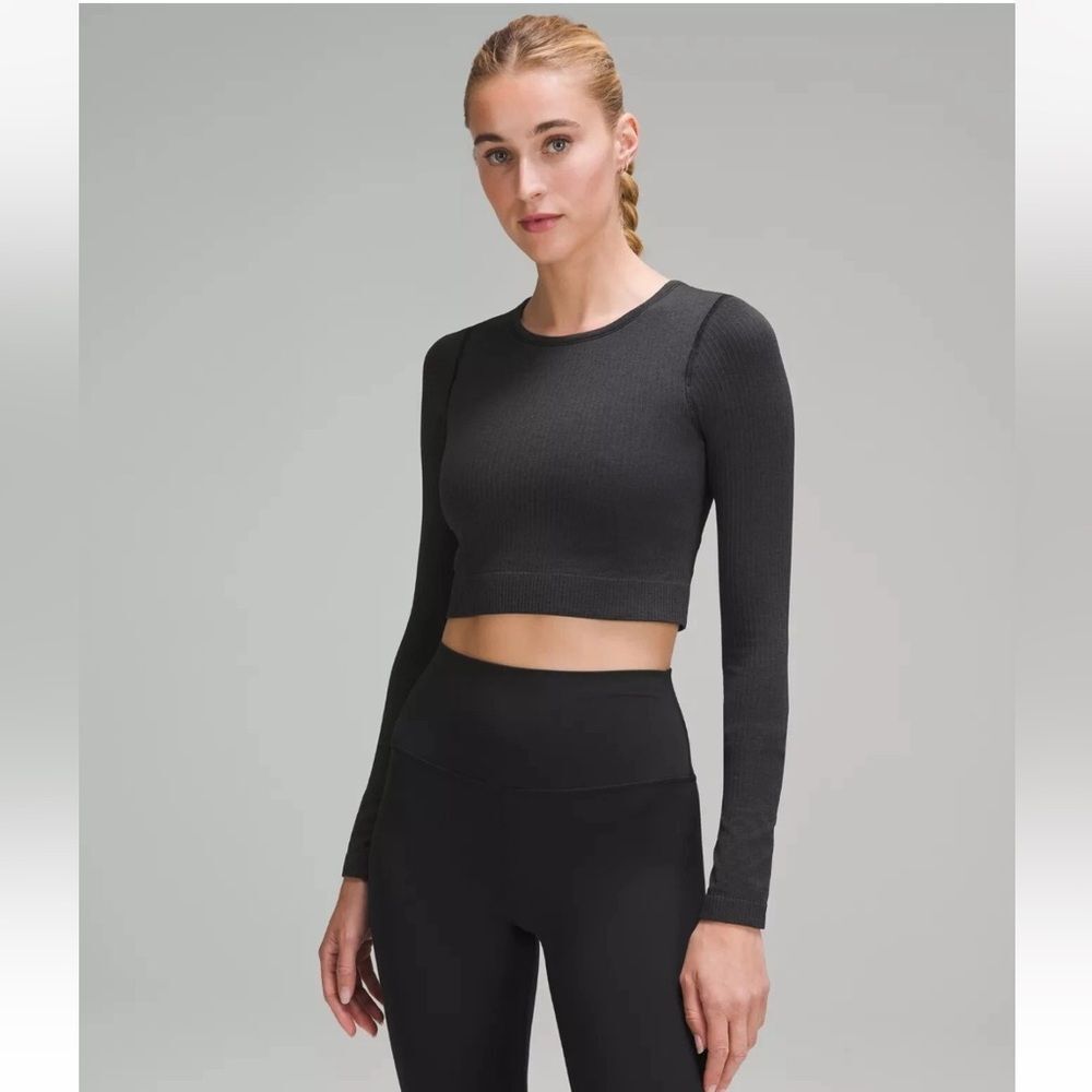 LULULEMON Ebb To Street Long Sleeve Shirt in Charcoal Black 12